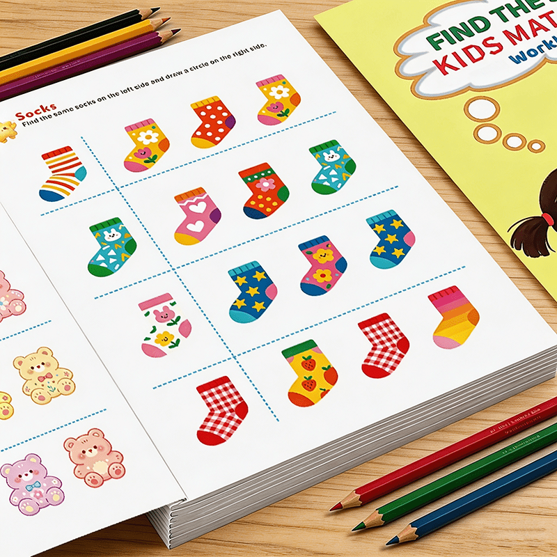 Find The Same Matching Workboo - đánh giá và giá Kids Education Activities